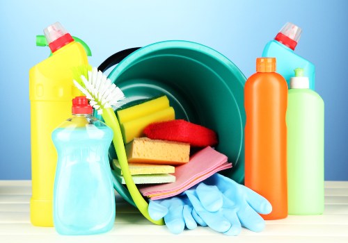 Local commercial cleaner working in a SE11 office kitchen and washroom area